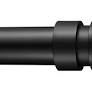Photo 1 of BRIOFOX Adjustable Modern Curtain Rods 1 Inch for Windows 72 to 144 inch With End Cap Design Finials, Decorative Drapery, Black