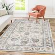 Photo 1 of Mcadore 5x7 Washable Vintage Boho Area Rug - Non Slip, Foldable Carpet for Living Room, Bedroom, Kitchen - Beige/Multi - Print Design