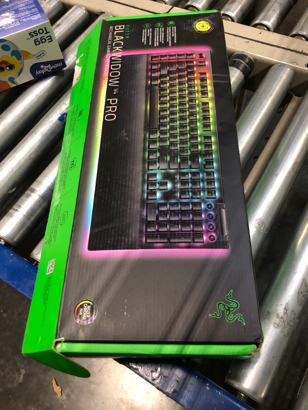 Photo 2 of Razer BlackWidow V4 Pro Wired Mechanical Gaming Keyboard: Yellow Mechanical Switches - Linear & Silent - Doubleshot ABS Keycaps - Command Dial - Programmable Macros - Chroma RGB - Magnetic Wrist Rest Yellow Switches - Linear & Silent