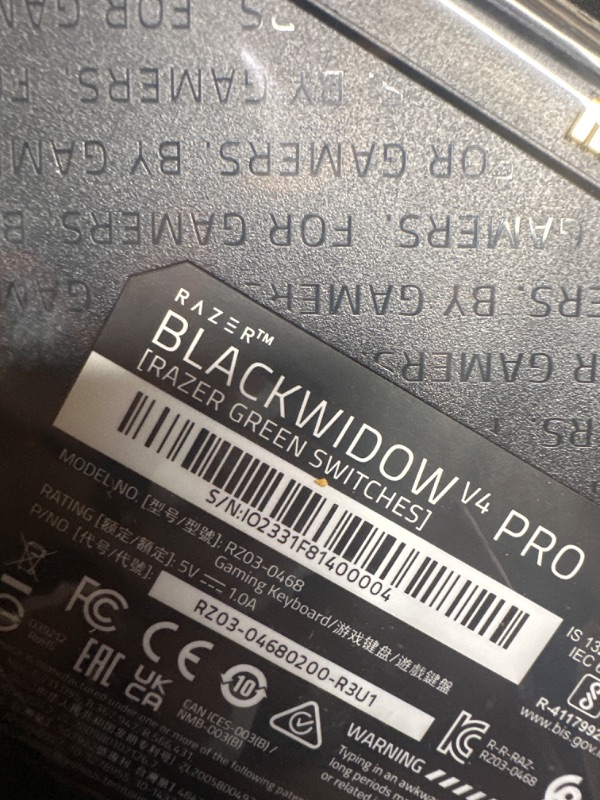 Photo 4 of Razer BlackWidow V4 Pro Wired Mechanical Gaming Keyboard: Yellow Mechanical Switches - Linear & Silent - Doubleshot ABS Keycaps - Command Dial - Programmable Macros - Chroma RGB - Magnetic Wrist Rest Yellow Switches - Linear & Silent