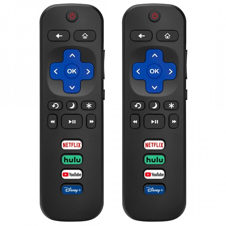 Photo 1 of (Pack of 2) Replacement Remote Control Only for Roku TV, Compatible for TCL Roku/Hisense Roku/Onn Roku/Philips Roku Smart TVs