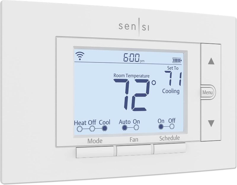 Photo 1 of 
Sensi Smart Thermostat, 100 Years Of Expertise, Wi-Fi, Data Privacy, Programmable, Easy DIY Install, Works With Alexa, Energy Star Certified, Mobile App, ST55