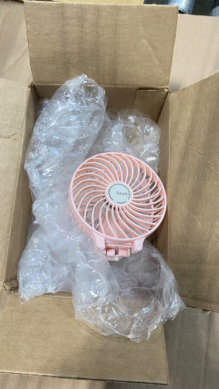 Photo 2 of EasyAcc Mini Handheld Fan, USB Desk Fan Small Personal Portable Stroller Table Fan with Rechargeable Battery Operated Cooling Folding Electric Fan 3-10H Working Hours for Travel Office Outdoor 3-10 Working Hours Pink