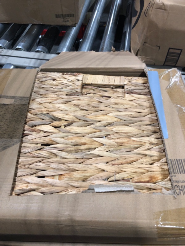 Photo 1 of StorageWorks Seagrass Storage Baskets, Handwoven Rattan Baskets for Organizing, Decorative Wicker Baskets with Built-in Handles, 2 Pack Natural Sea Grass