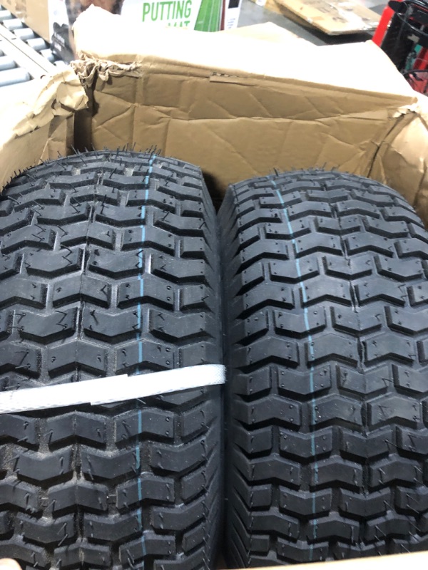 Photo 1 of GICOOL Upgrade 4.10/3.50-4 Rubber Tire and Wheel, with 2.25" Offset Hub, 5/8" Sealed Bearings, for Hand Truck Trolley Dolly Garden Wagon Wheel Replacement(2 Pack)