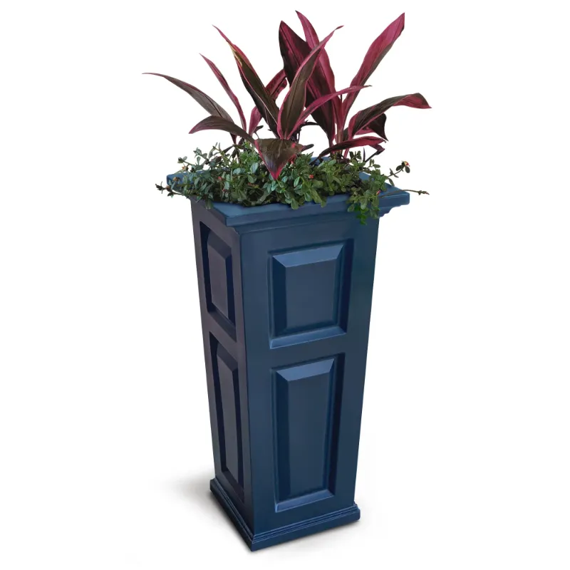 Photo 1 of Mayne Nantucket 32in Tall Polyethylene Planter - Neptune Blue