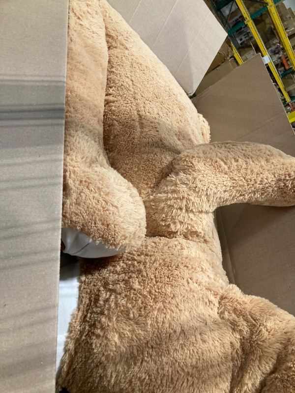 Photo 1 of Anico 59" Tall (5 Feet) Giant Plush Light Brown Teddy Bear with Embroidered Paws and Smiling Face, Fits in 2XL Shirt! Tan 59 Inch