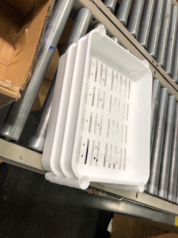 Photo 1 of Lifewit Plastic Stackable Storage Baskets, 3 Tier Stacking Bins for Closet Wardrobe, Playroom, Kitchen and Pantry Organization, Large Capacity Multi-Functional Storage Containers Shelves, White 3 Tier White