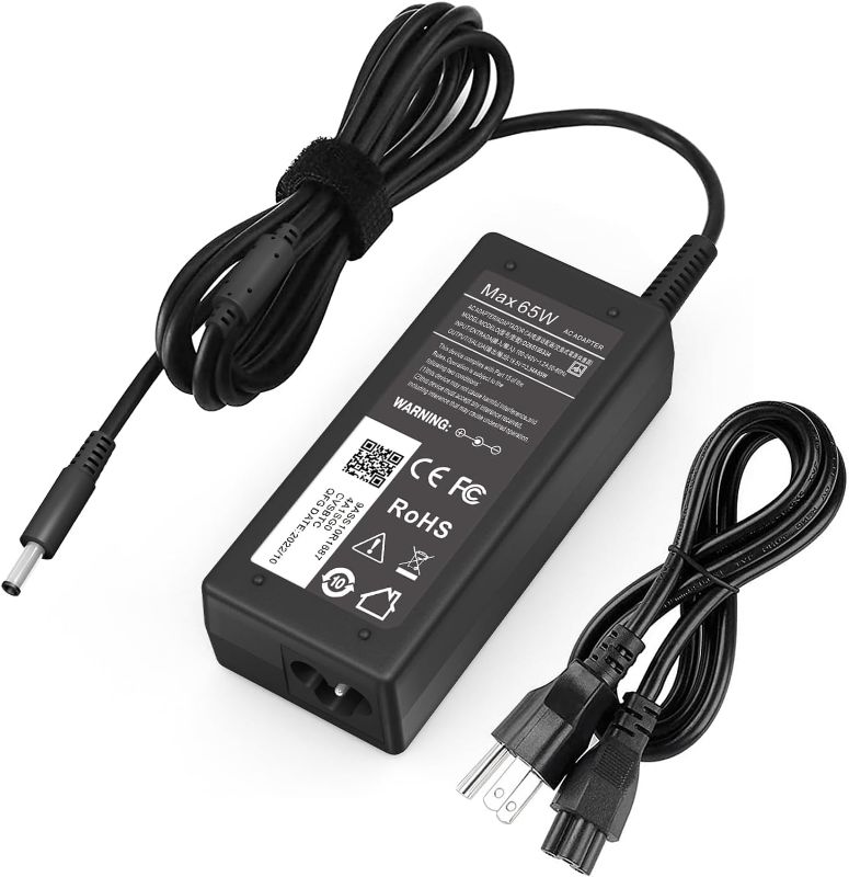 Photo 1 of 65W Charger for Dell Laptop Charger,AC Adapter for Dell Inspiron 15 3000 5000 Series 15-3552 3555 3558 3565 3567 5551 5552 5555 5558 5559 Laptop Power Supply Cord