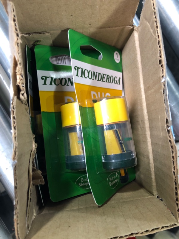 Photo 2 of Dixon Ticonderoga Duo Sharpener/Eraser, Green and Yellow, 1 Count