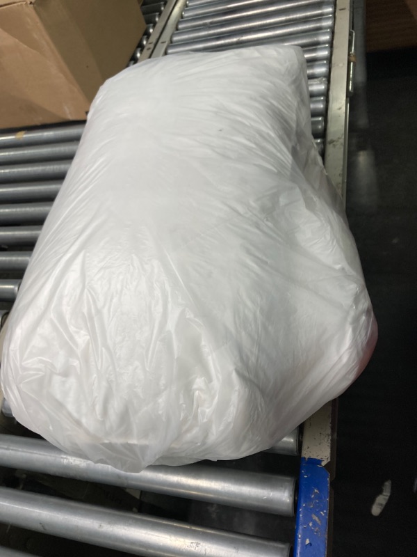 Photo 1 of 2 Pack White Goose Feather Bed Pillow - Soft 600 Thread Count 100%Cotton, Medium Firm,Soft Support Surround Fill Polyester King Size,White Solid King (Pack of 2) White