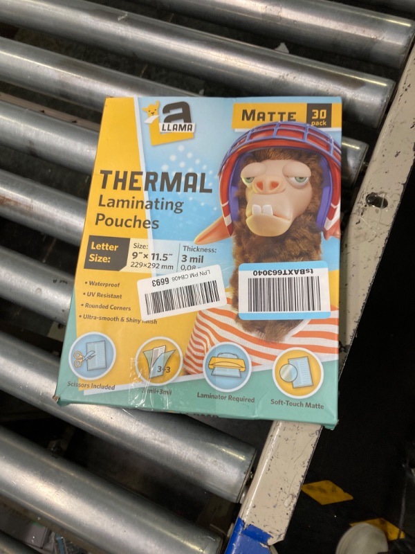 Photo 1 of Matte Thermal Laminating Pouches, Matte Finish, 9 x 11.5 Inches, 3 Mil Thick, 30 Pack, Suited for Letter Size Laminating Sheets 8.5 x 11