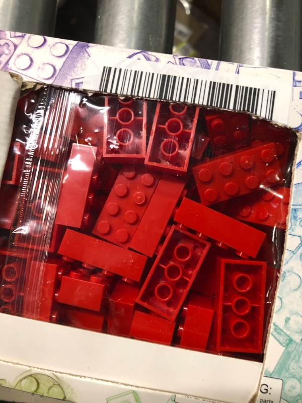 Photo 1 of Classic Building Bricks 2 x 4 100 Piece, Compatible with Lego Parts 3001, Creative Play Set - 100% Compatible with Lego and All Major Brick Brands(Colour:Red) Red 100PCS