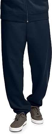 Photo 1 of Fruit of the Loom Eversoft Fleece Elastic Bottom Sweatpants with Pockets, Relaxed Fit, Moisture Wicking, Breathable 3X-Large Navy