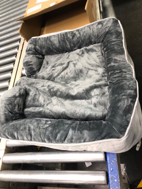 Photo 1 of **READ NOTES BEFORE PURCHASE**
Bedsure Orthopedic Dog Bed, Bolster Dog Beds for Medium/Large/Extra Large Dogs - Foam Sofa with Removable Washable Cover, Waterproof Lining and Nonskid Bottom Couch M?28x23x7"? Grey 