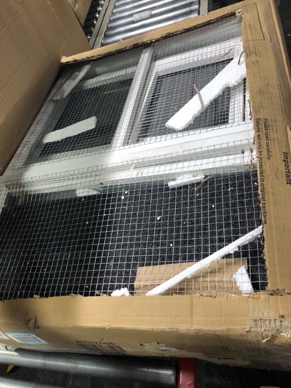 Photo 1 of PawHut Wooden Chicken Coop Run for 6-10 Chickens, Hen House Add-On with Storage, Perches, 141.75" x 48" x 61", Gray