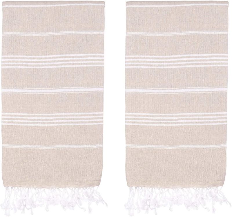 Photo 1 of 
PADISHAHHOME Turkish Beach Towels, Pack of 2 | Oversized, Quick Dry, Sand Free | 100% Cotton, Large 38x71 Towels for Beach, Pool, Travel | Ultra-Soft, Compact, and Absorbent | Lilac