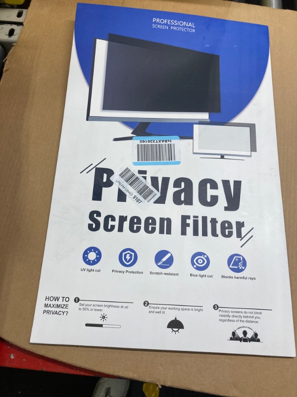 Photo 3 of [2 Pack] 22 Inch Computer Privacy Screen for 16:10 Aspect Ratio Widescreen Monitor, Eye Protection Anti Glare Blue Light Computer Monitor Privacy Filter, Removable Anti-Scratch 22in Protector Film [2 Pack] 22'' Privacy Screen (16:10)