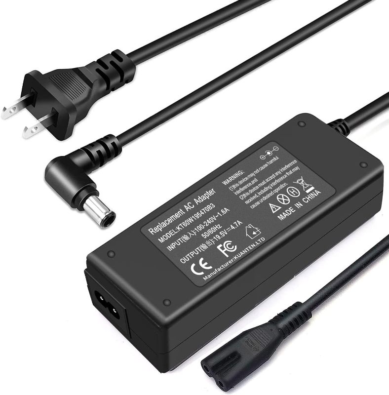 Photo 1 of 90W 19.5V 4.7A AC Adapter Laptop Charger Replacement for Sony Vaio PCG-3J1L VPCCW21FX VGN-CR240E VPCF236FM PCG-61A14L PCGA-AC19V10 VGP-AC19V10 VPCEH11FX SVE14118FXW VGN-A PCG-GRX VGN-AR Sony Bravia