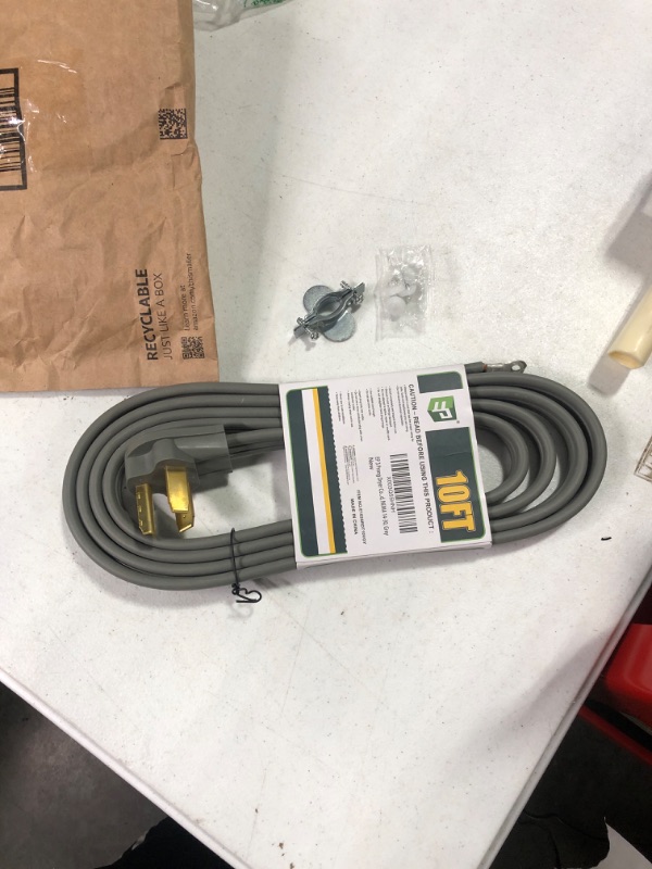 Photo 1 of EP 3 Prong Dryer Cord, 10 Ft 10/3 SRDT, 30 Amp Appliance Extension Power Cord, NEMA 10-30, Gray 10 FT Grey