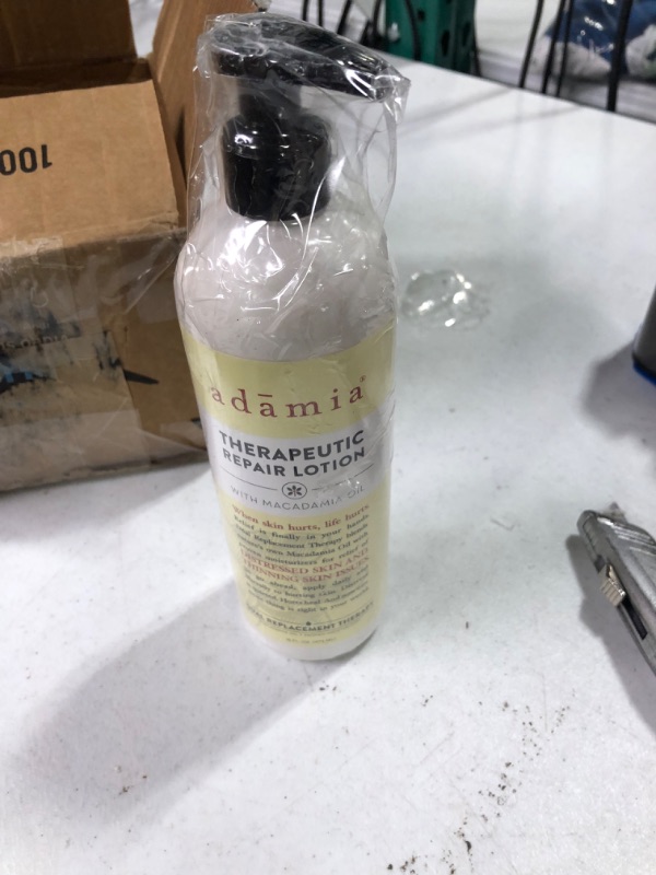 Photo 1 of Adamia Therapeutic Repair Lotion with Macadamia Nut Oil and Promega-7, 16 Fl Oz Bottle- Fragrance Free, Paraben Free, Non GMO, White