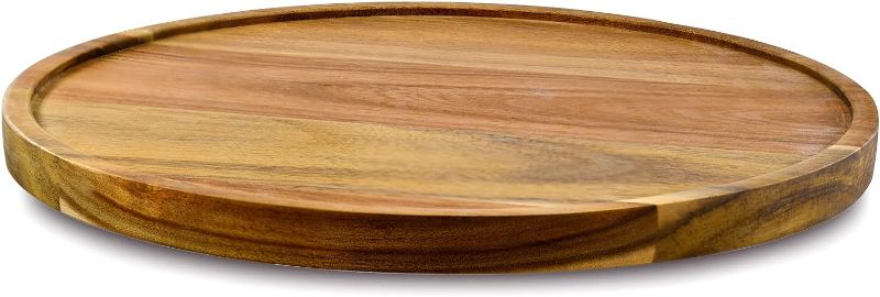 Photo 1 of 10" Acacia Wood Lazy Susan Organizer Kitchen Turntable for Cabinet Pantry Table Organization