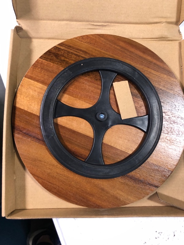 Photo 1 of 10" Acacia Wood Lazy Susan Organizer Kitchen Turntable for Cabinet Pantry Table Organization