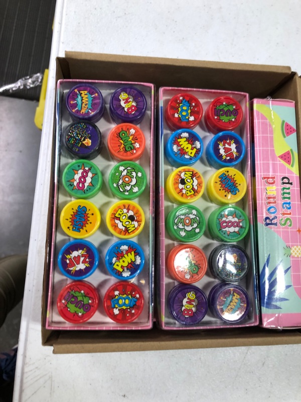 Photo 1 of Gueevin 60 Pcs Pixel Miner Themed Stamps for Kids Self Inking Stamp Goodie Bag Stuffers for Kids Stampers for Birthday Party Favors School Classroom Awards Pinata Fillers Game Prizes Supplies Bright Style