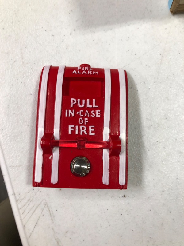 Photo 1 of Shiker Vintage Doorbell, Red Door Bell Ringer Button, Fire Alarm Pull Station Doorbell Red Retro Smart Doorbell Metal Waterproof Button Switch Commemorative Medal Gift for Firefighters, Red