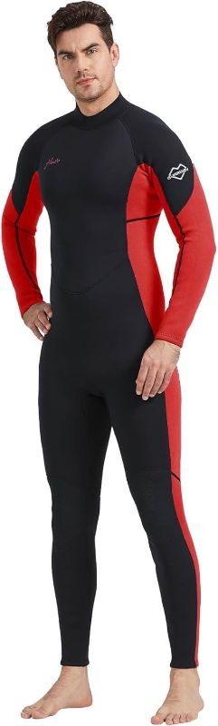 Photo 1 of Hevto Men Wetsuits 3/2mm and 5/4 mm Neoprene Wet Suit Back Front Zip in Cold Water for Surfing Swimming Diving LARGE SIZE