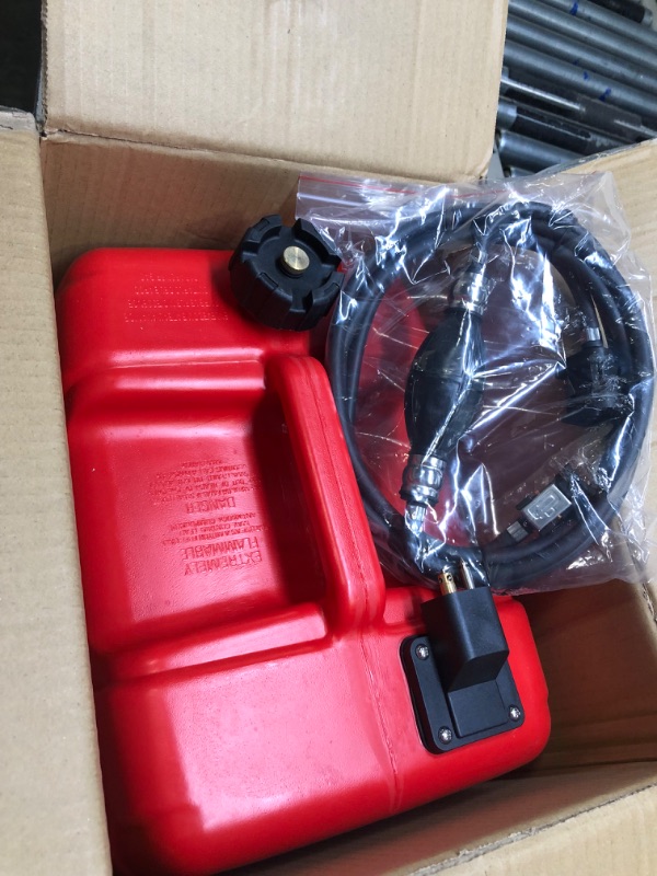 Photo 1 of Fudatong Portable Boat Fuel Gas Tank 12L 3 Gallon Marine Outboard Gas Tank with Connector for YAMA/HA