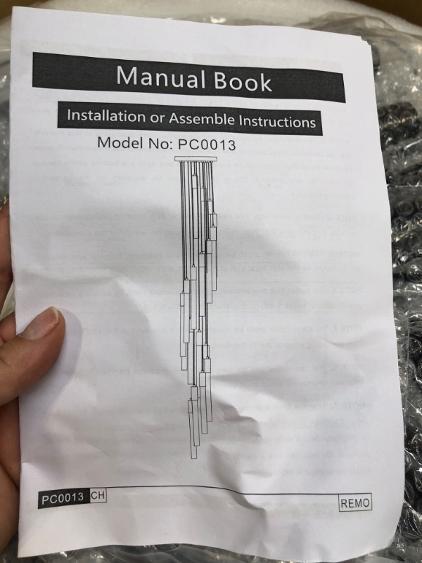 Photo 1 of HAIXIANG Sloping Ceiling Chandelier Modern Crystal Light Fixture High Ceiling Living Room Entryway Pendant Lighting Chandeliers Remote Dimmable Light Foyer Staircase Black Black 12 lights