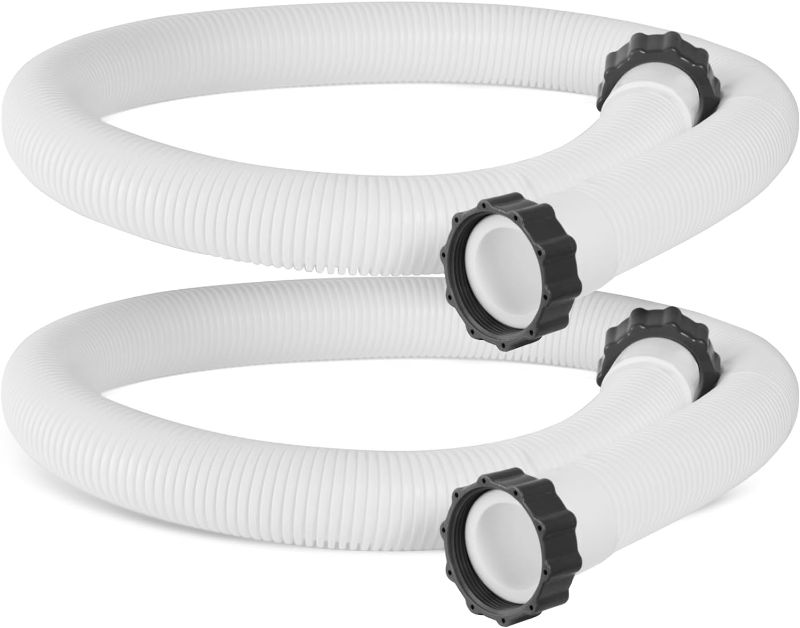 Photo 1 of 29060E Pool Pump Replacement Hoses for Above Ground Pools, Intex Pool Filter Hose 1.5" Diameter 59" Long Connection Accessory for 1500 to 2500 GPH Filter Pump, Sand Filters & Saltwater Systems, 2 Pack