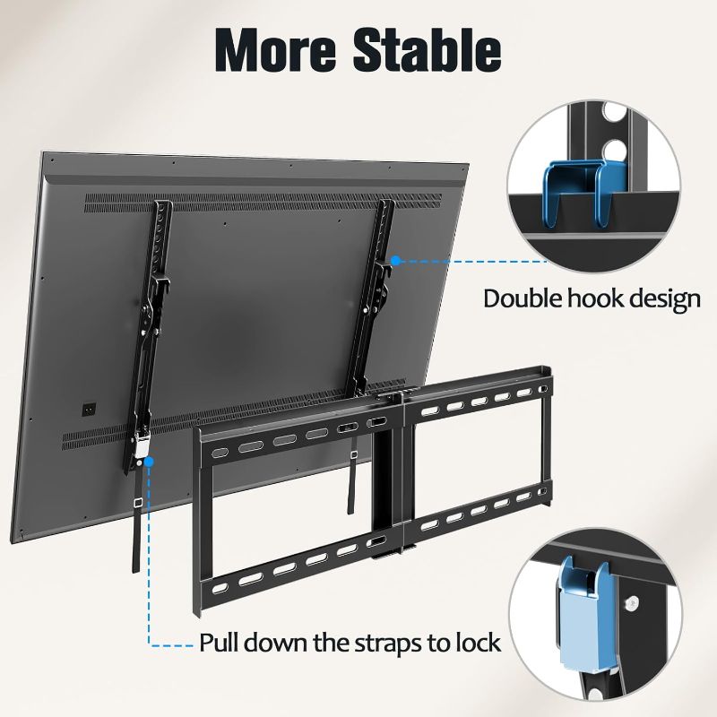 Photo 1 of Mounting Dream UL Listed TV Mount for Most 37-75 Inch TV, Universal Tilt TV Wall Mount Fit 16", 18", 24" Stud with Loading Capacity 132lbs, Max Vesa 600 x 400mm, Low Profile Flat Wall Mount Bracket
