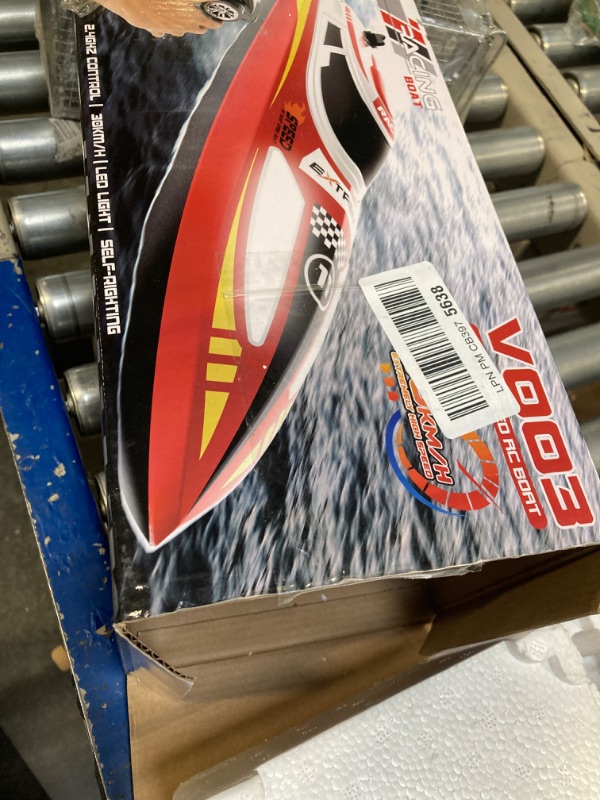 Photo 3 of RC Boat for Adults & Kids, 60Min, Remote Control Boat for Lake River & Pool with Cruise-Control 30KPH, Self-Righting, LED Light, One Key Demo, Fast Speed Racing Sailboat, 2 Batteries Standard Edition