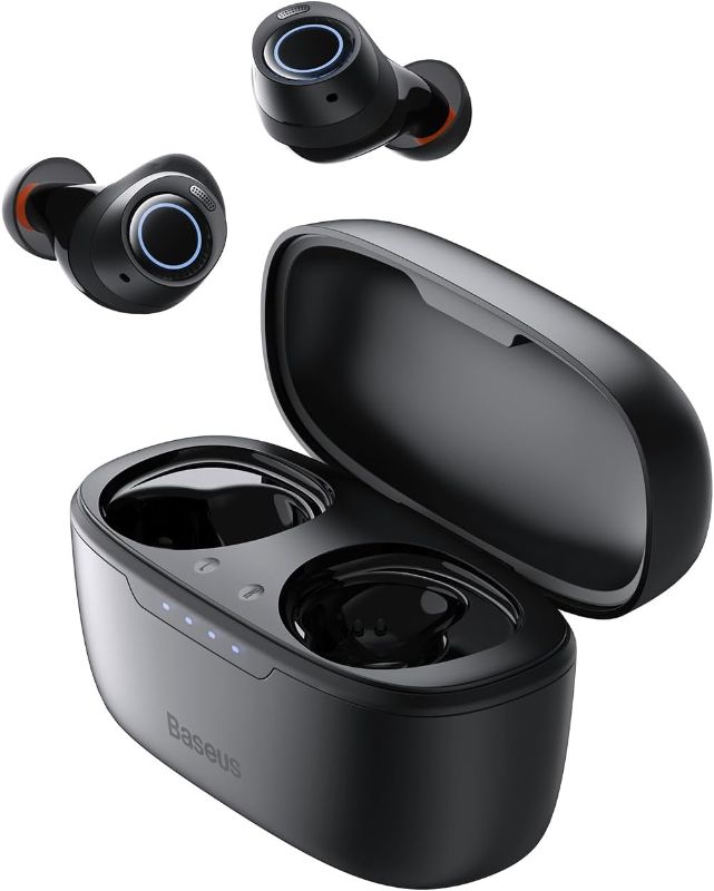 Photo 1 of Baseus Active Noise Cancelling Wireless Earbuds with 140H Playback, IPX6 Waterproof, 4 ENC Mics, 0.038s Low Latency, Fast Charge, Bluetooth 5.3 Ear Buds for Android iOS - Bowie MA10