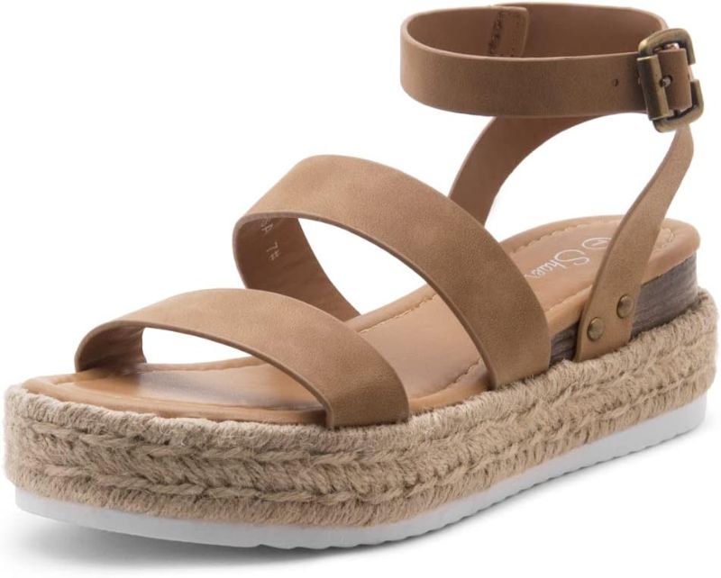 Photo 1 of ***USED SIZE 6*** Shoe Land Womens Alysa Platform Sandals Open Toe Buckle Ankle Strap Espadrilles Flatform Wedge Casual Summer Sandal https://a.co/d/462gO8b  