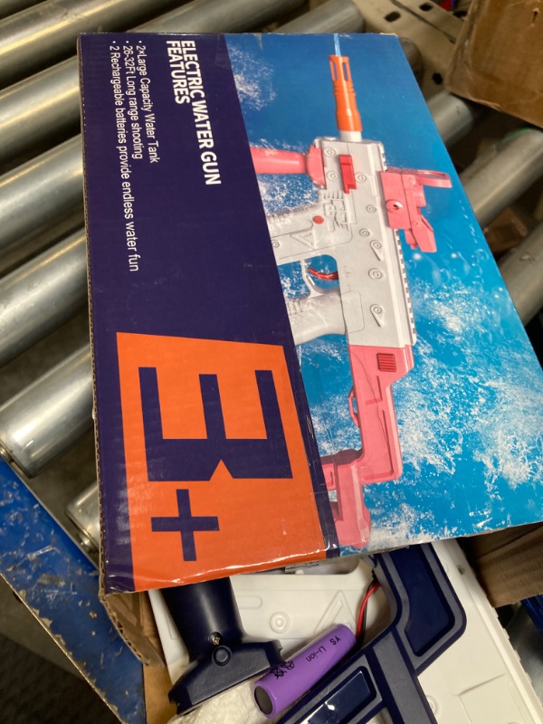 Photo 1 of Electric Water Guns - 32 FT Long Range Automatic Water Gun Squirt Gun with 2 Water Tanks?434CC+434CC High Capacity Water Blaster Water Guns Continuous Launch 50min Water Squirt Guns for Adults & Kids Bblue