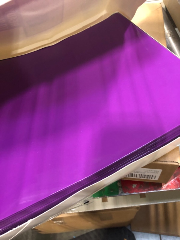 Photo 2 of Better Office Products 2 Pocket Glossy Laminated Purple Paper Folders, Letter Size, Purple Paper Portfolios Box of 25 Purple Folders