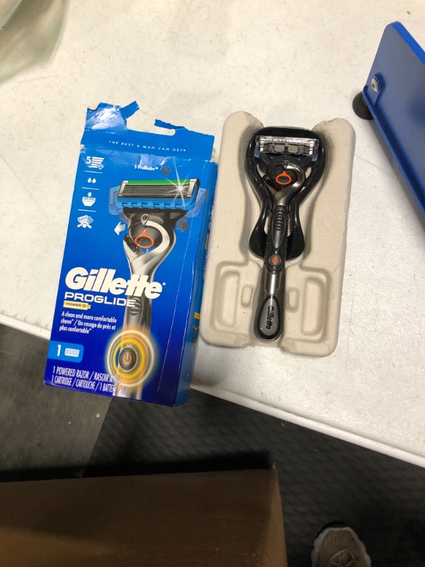 Photo 1 of Gillette ProGlide Power Razors for Men, 1 Gillette Razor, 1 Razor Blade Refill, 1 Battery Handle + 1 Refill
