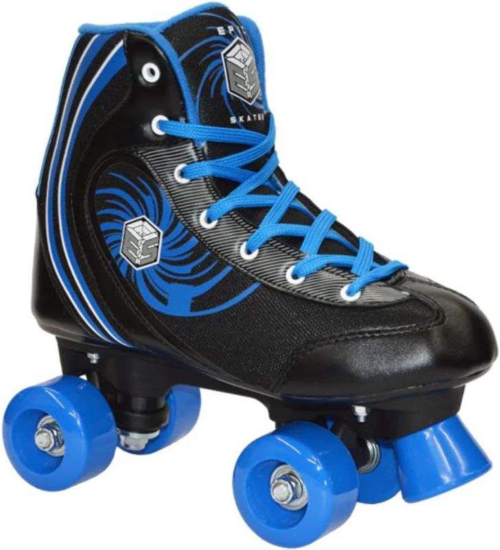 Photo 1 of New! Epic Rock Candy Quad Roller Skates w/ 2 Pr. Laces (Black & Blue)
 size5
