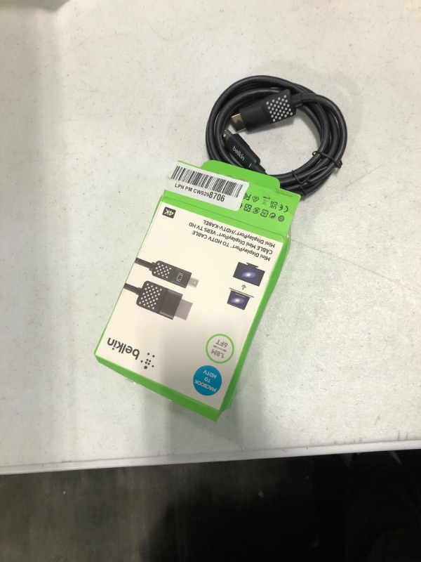 Photo 2 of Belkin Mini Displayport To HDMI Adapter - Compatible With 4k Monitors - HDMI to Displayport Adapter - DP to HDMI Adapter - Connect TV & Monitors to MacBook Pro, MacBook Air, Surface Pro & More