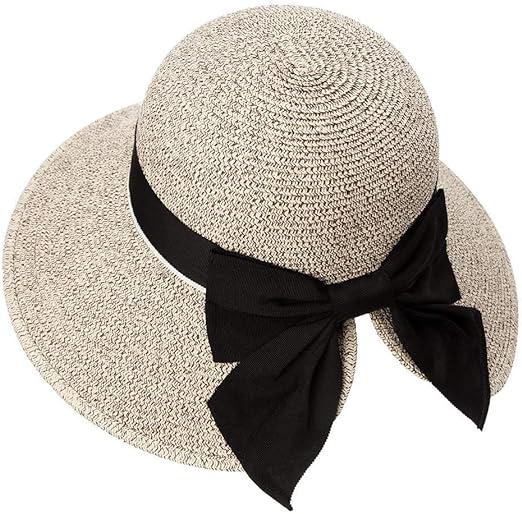 Photo 1 of Comhats Sun Hat for Womens Floppy Summer Beach Straw Hats Accessories Wide Brim SPF 50 55-64CM