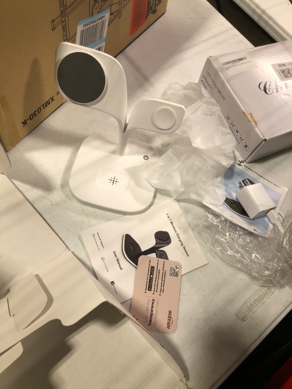 Photo 1 of EXW for Magsafe Charger Stand,Charging Station for Multiple Devices,Wireless Charger for iPhone 15/14/13/12 Series,Apple Watch Series 1-9/Ultra,AirPods Pro with LED and Adapter (White)