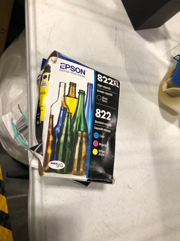 Photo 1 of EPSON T822 DURABrite Ultra Ink High Capacity Black & Standard Color Cartridge Combo Pack (T822XL-BCS) for select Epson WorkForce Pro Printers