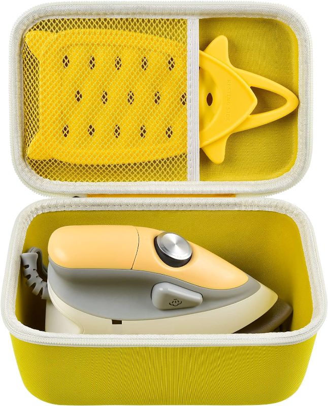 Photo 1 of GWCASE Case Compatible with Oliso M2 Pro Mini Project Iron. Travel Irons Carrying Organizer Holder with Mesh Pocket Fits for Solemate and Other Accessories (Box Only)- Yellow