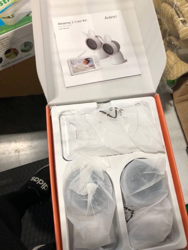 Photo 1 of ARENTI Video Baby Monitor, Audio Monitor with Two 2K Ultra HD WiFi Cameras,5" Color Display,Night Vision,Cry Detection,Motion Detection,Auto Traking,Temp & Humidity Sensor,Two Way Talk,App Control