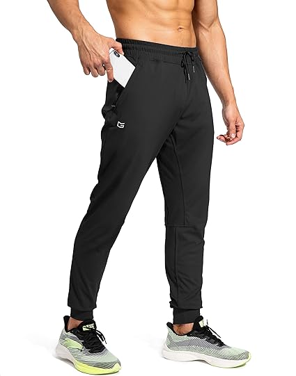 Photo 1 of G Gradual Men's Sweatpants with Zipper Pockets Athletic Pants Traning Track Pants Joggers for Men Soccer, Running, Workout XL 