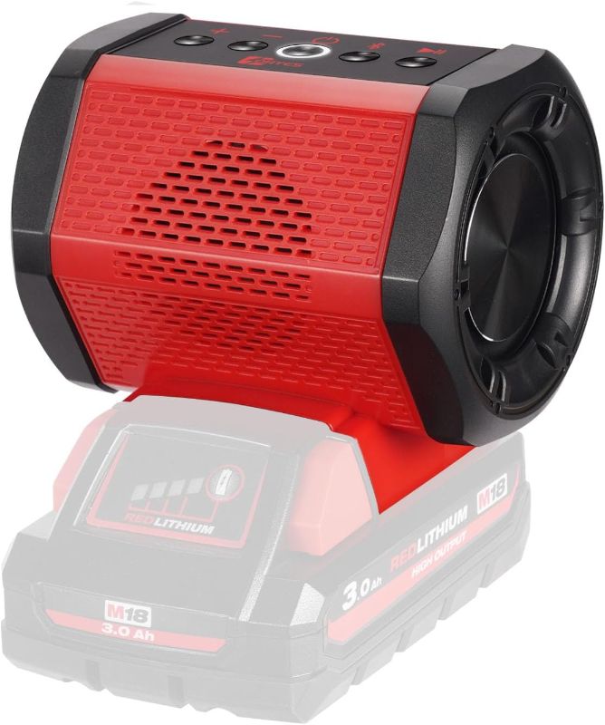 Photo 1 of Bluetooth Speaker Compatible with Milwaukee M18 Battery Packs for Jobsite Camping & Parties (Battery not Included)