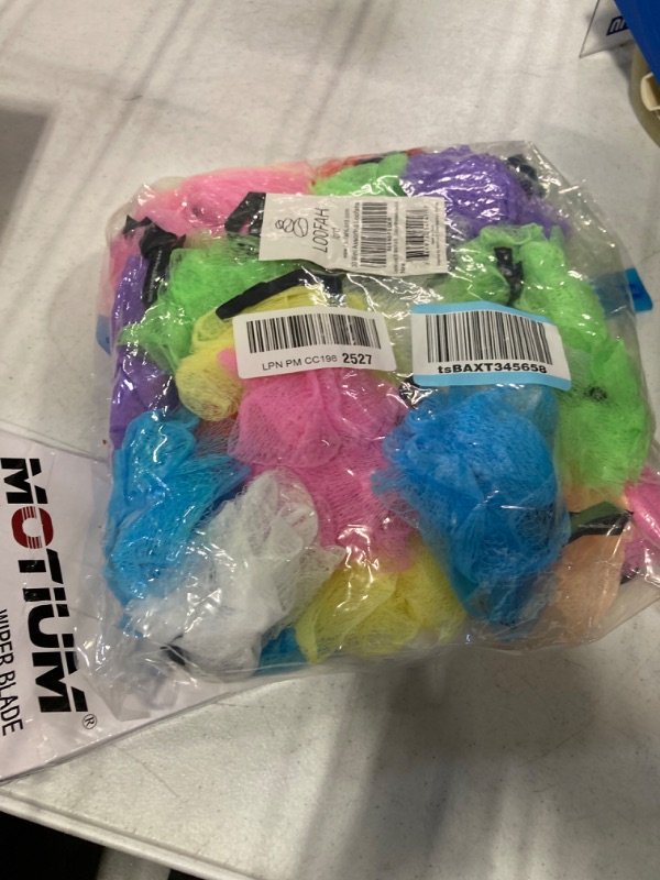 Photo 1 of 30 Mini Full Bodied Quality Bath or Shower Sponge Loofahs Pouf Mesh Assorted Colors Wholesale Bulk Lot Mini 30